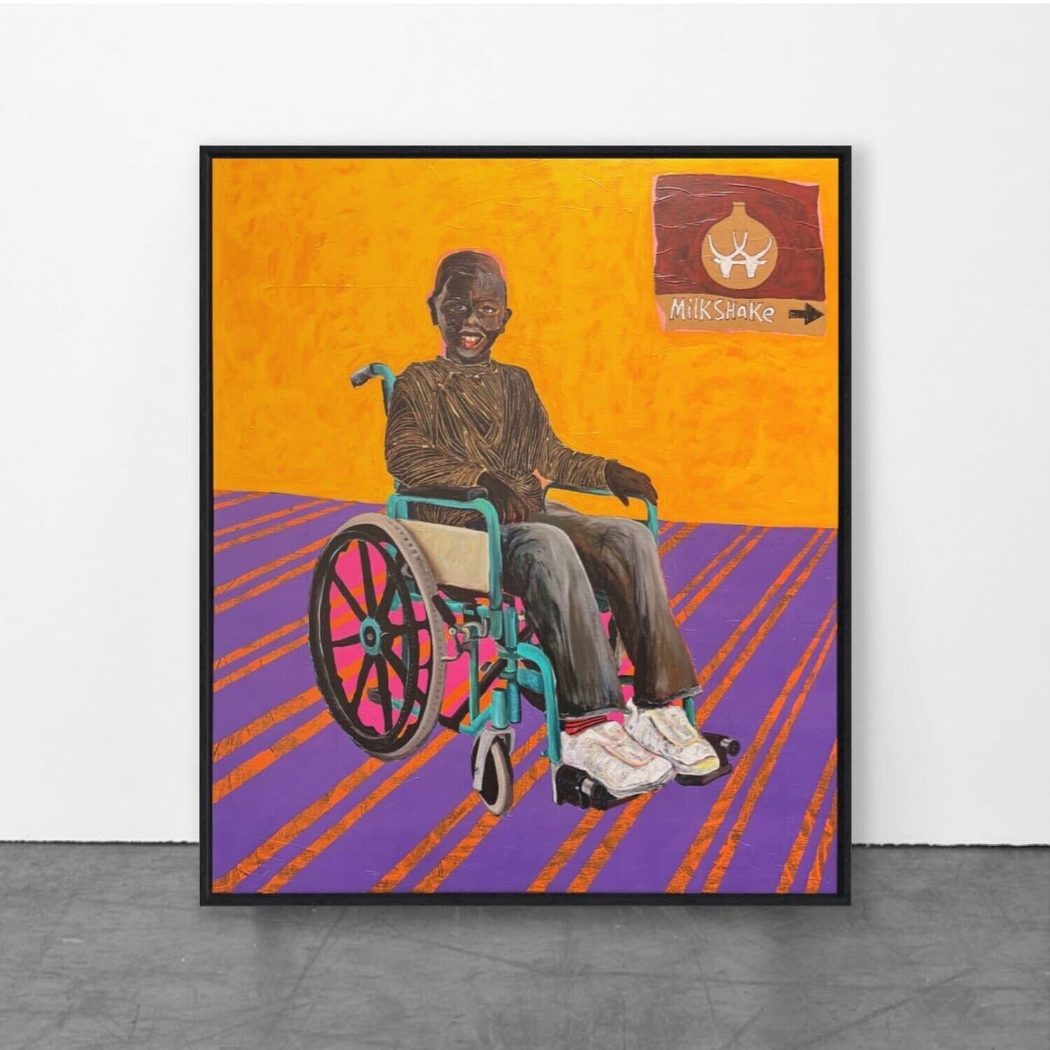 Stock Image 001 – Boy In Wheelchair Collin Sekajugo Afdruk te koop