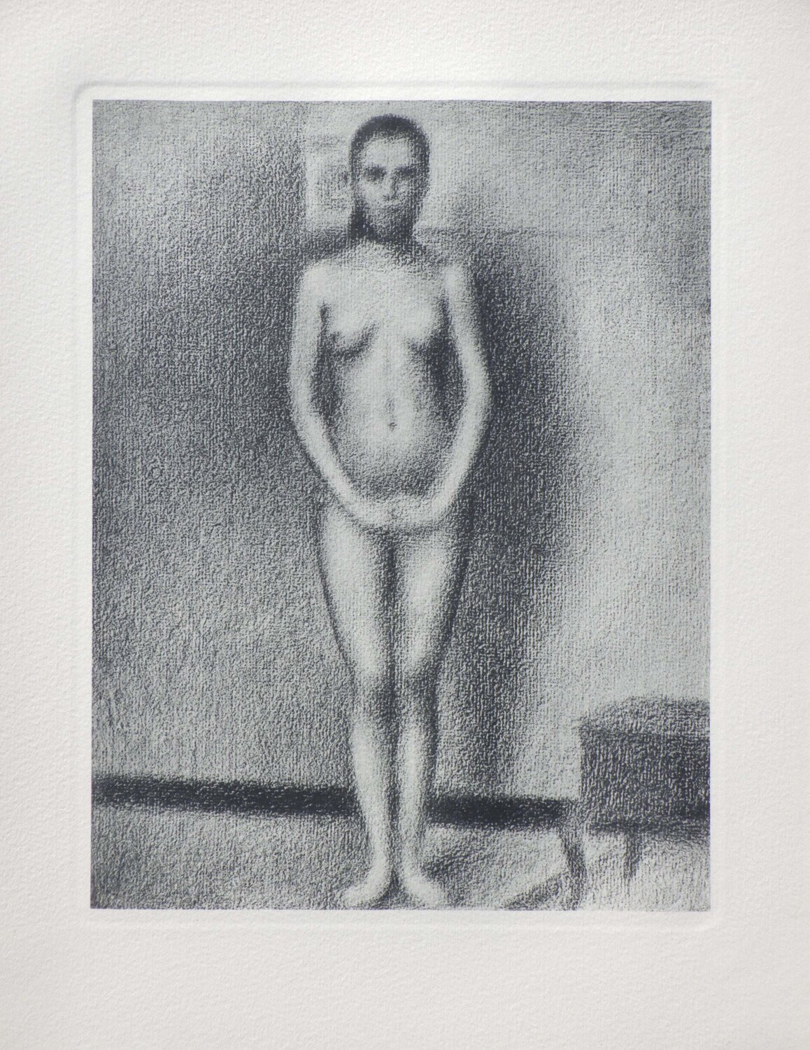 Modèle nue en pose, Gravure Georges Seurat Afdruk te koop