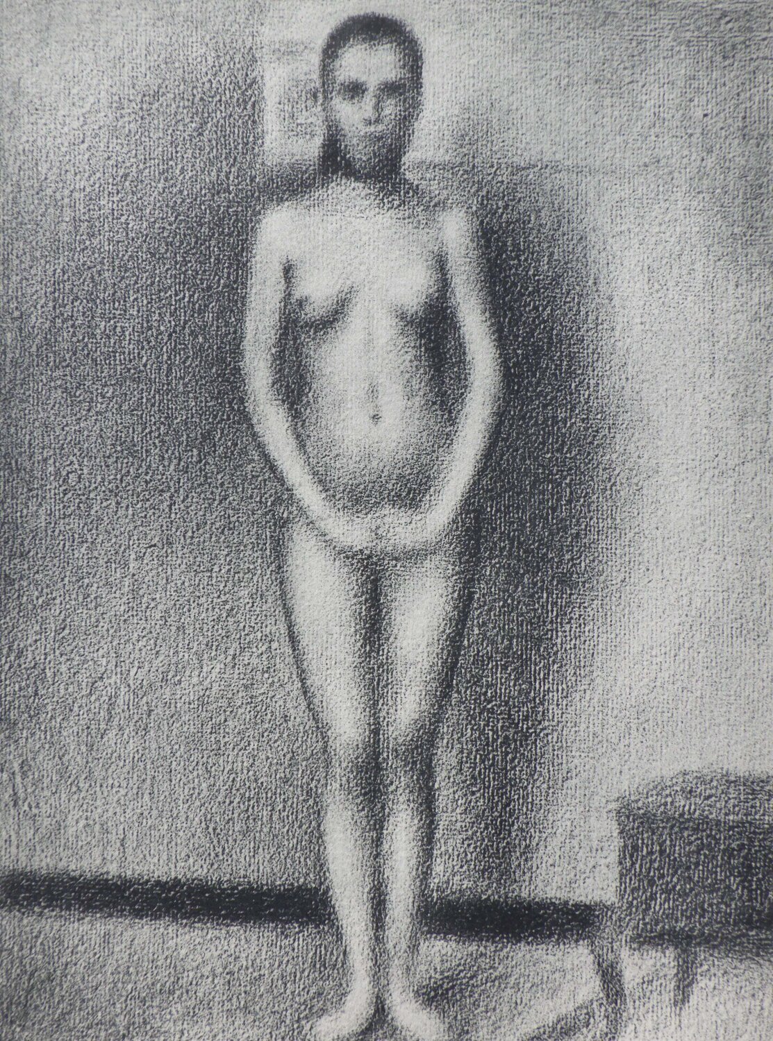 Modèle nue en pos Georges Seurat