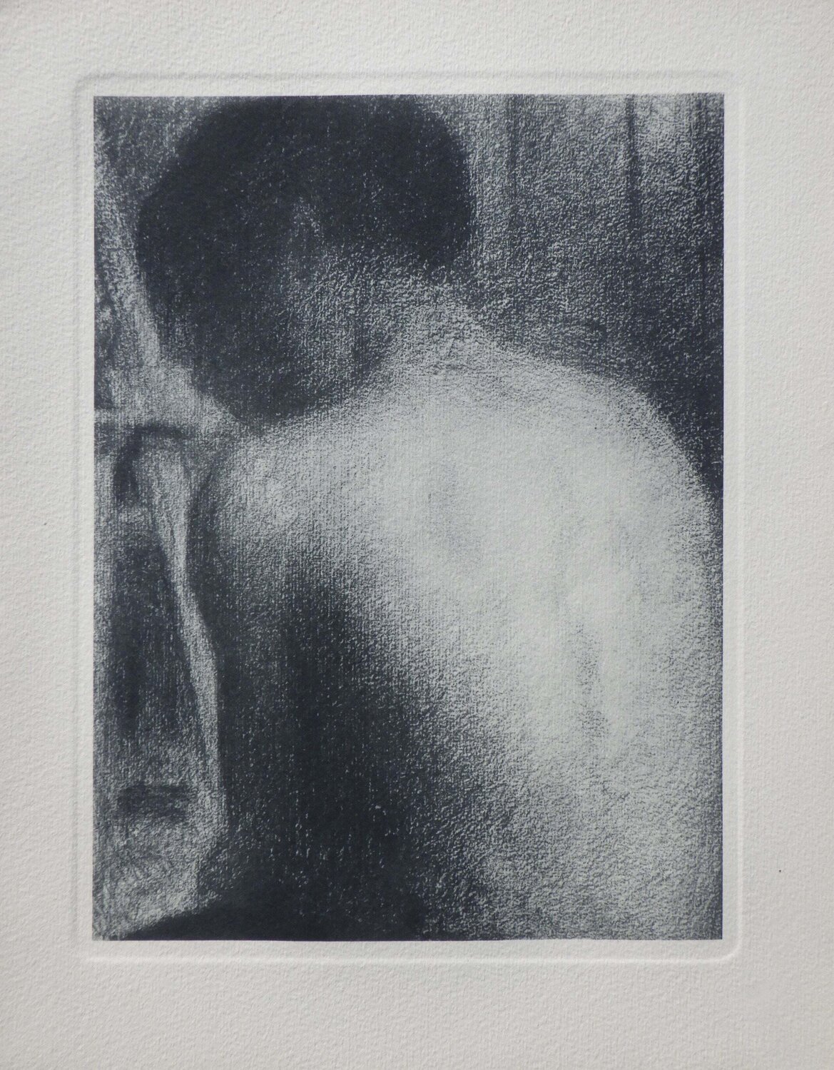 Torse d'homme nu, Gravure Georges Seurat Druck zu verkaufen