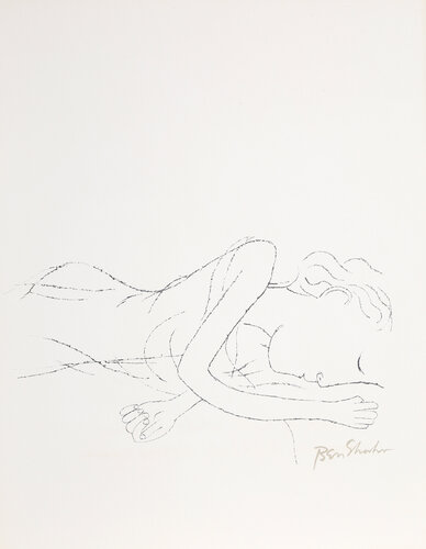 Of Light, White Sleeping Women in Childbed from the Rilke Portfolio van Ben Shahn, Afdruk te koop op Singulart