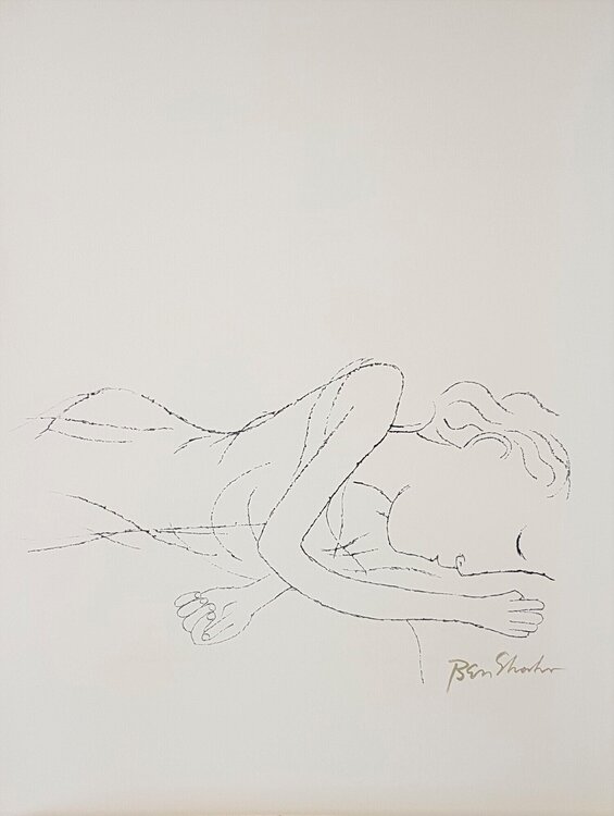 Beside the Dying (from Portfolio "For the Sake of A Single Verse by Rainer Maria Rilke") Ben Shahn