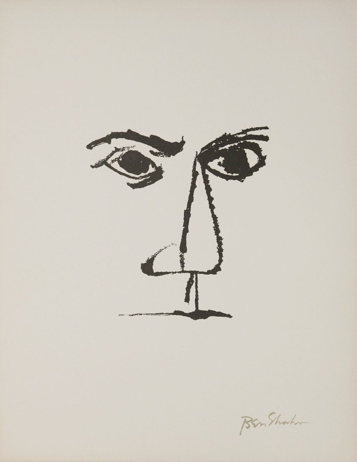 Frontispiece (Portrait) from the Rilke Portfolio Ben Shahn Stampa in vendita