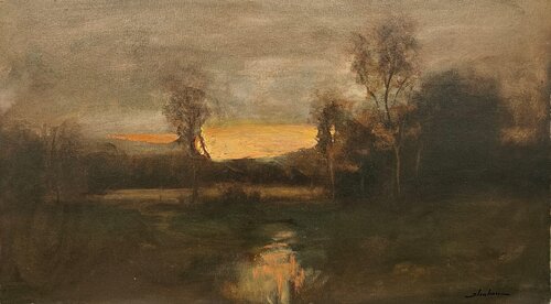 Last Light on the Marsh di Dennis Sheehan, Pittura in vendita su Singulart