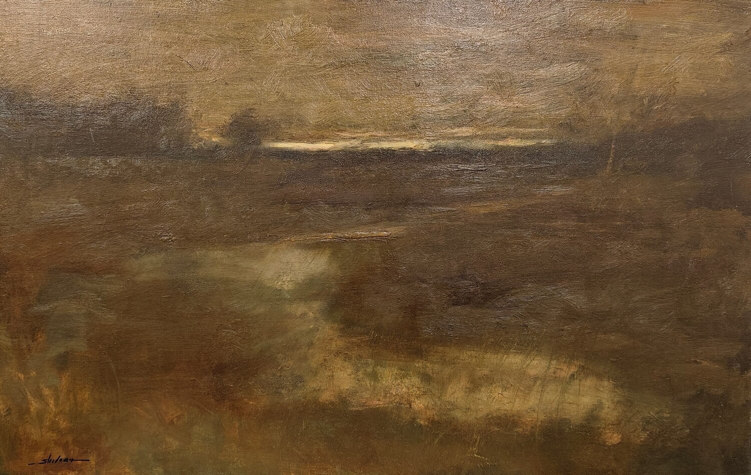 Evening on the Marsh Dennis Sheehan Dipinto originale in vendita