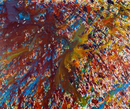 Untitled SHIM-63 de Shozo Shimamoto, Pintura a la venta en Singulart