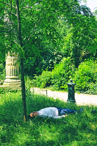 The one who sleeps in the grass di Grégory Herpe, Fotografia in vendita su Singulart