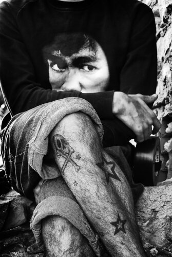 Bruce Lee & the tattooed skull by Grégory Herpe, Photography for Sale on Singulart