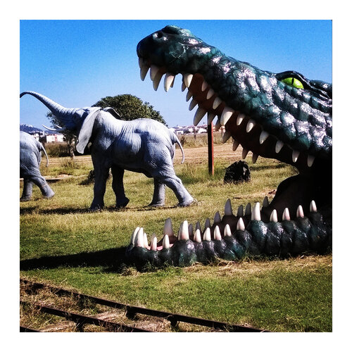 The crocodile who wanted to devour elephants de Grégory Herpe, Fotografía a la venta en Singulart