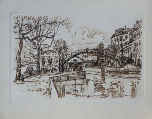 Paris - Hôtel du nord, Gravure by Paul Signac, Print for Sale on Singulart