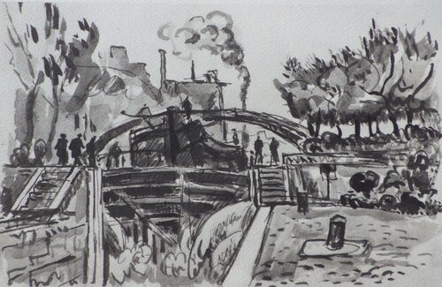 Paris - Le canal St Marti von Paul Signac, Druck kaufen auf Singulart