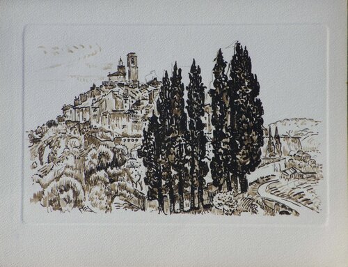 St Paul de Vence, Gravure by Paul Signac, Print for Sale on Singulart