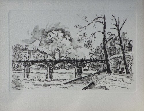 Paris - Le pont des arts, Gravure by Paul Signac, Print for Sale on Singulart