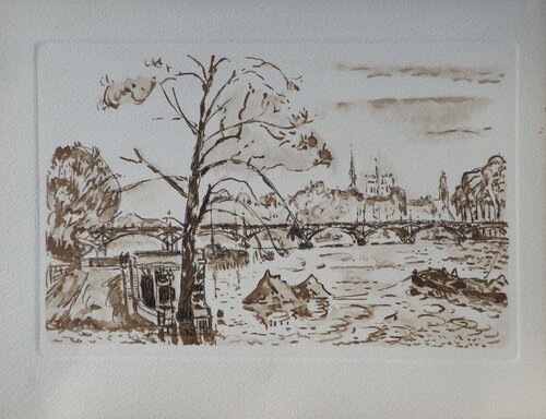 Les inondations à Paris, Gravure by Paul Signac, Print for Sale on Singulart