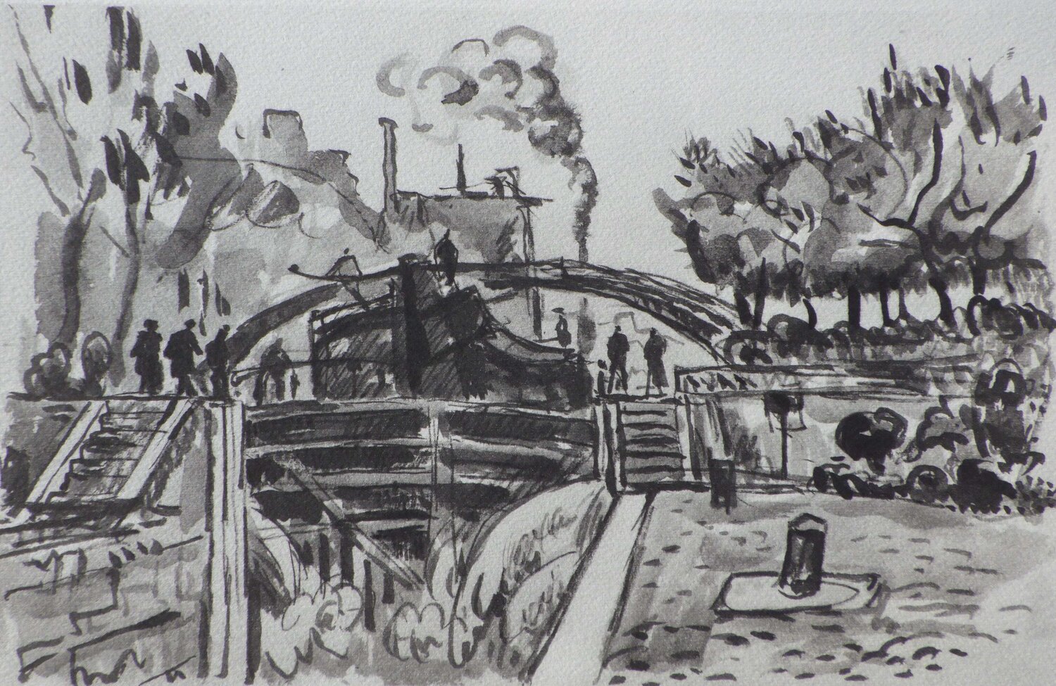 Paris - Le canal St Marti Paul Signac Stampa in vendita