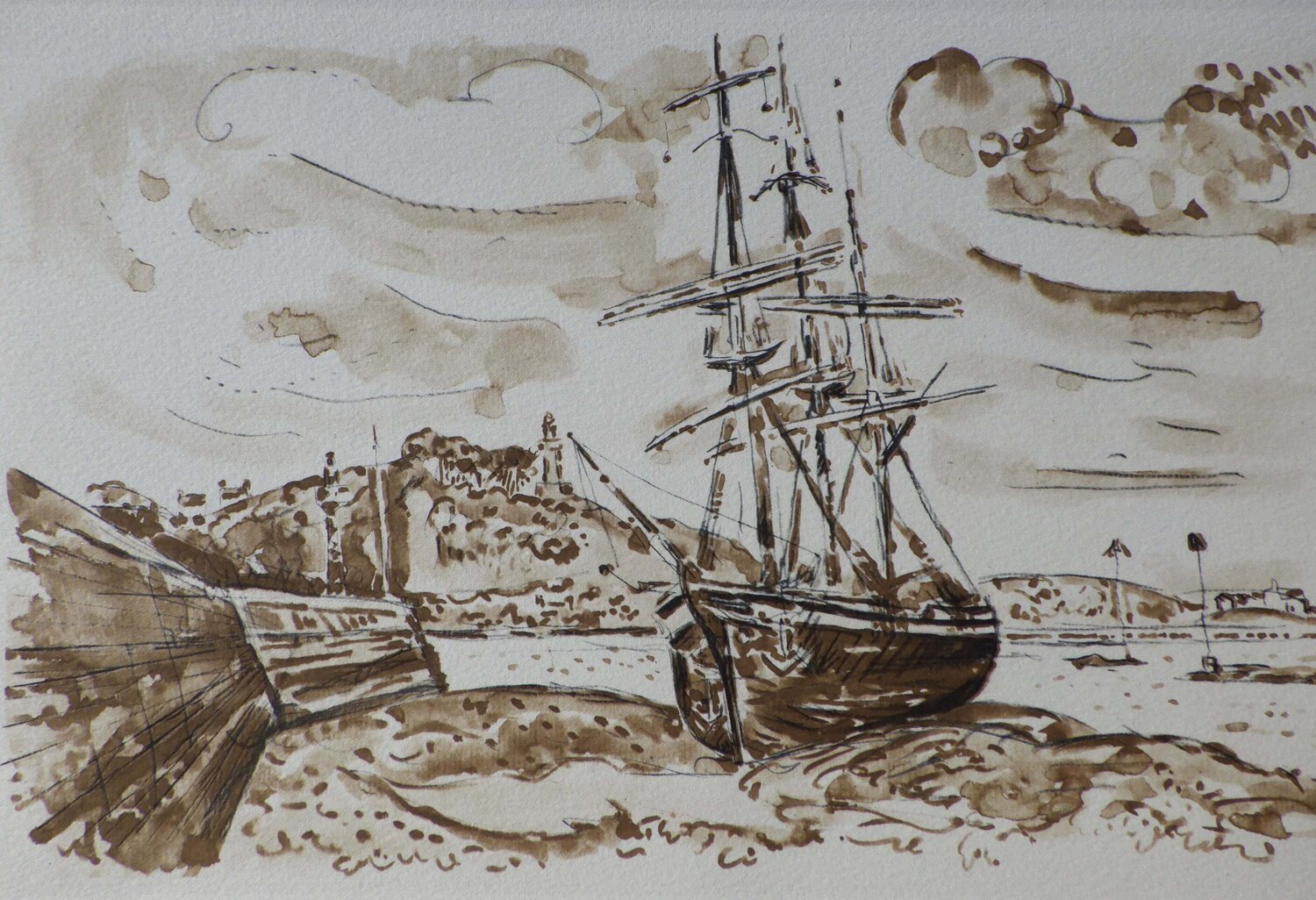 Vieux grément à Paimpo Paul Signac Druck zu verkaufen