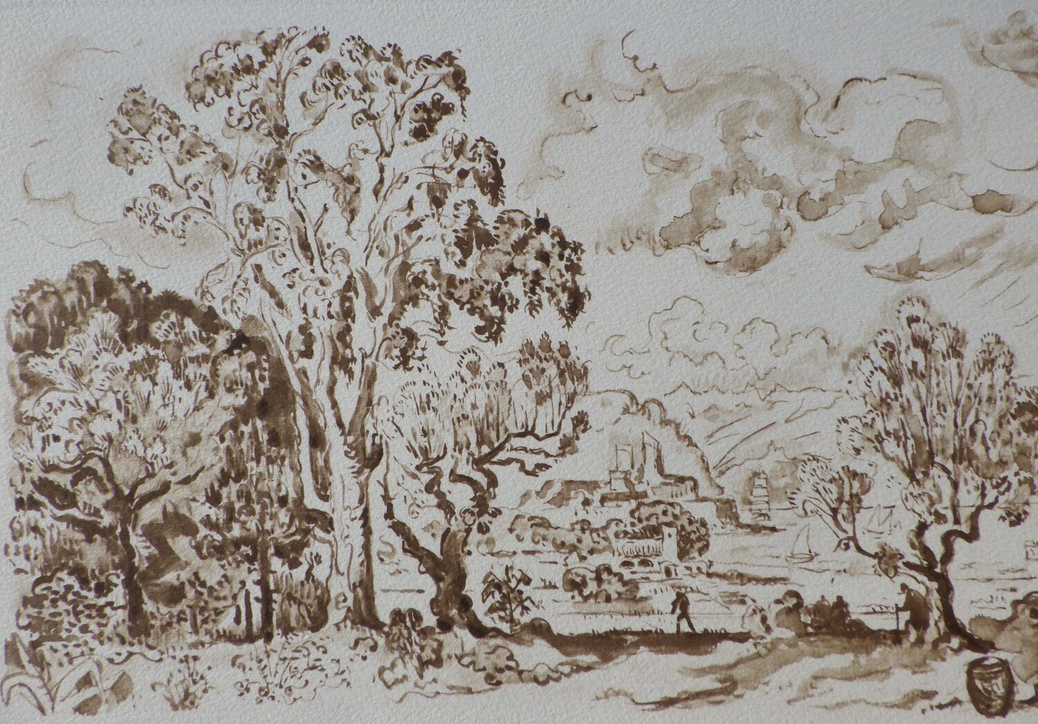 Eucalyptus à Antibe Paul Signac Stampa in vendita