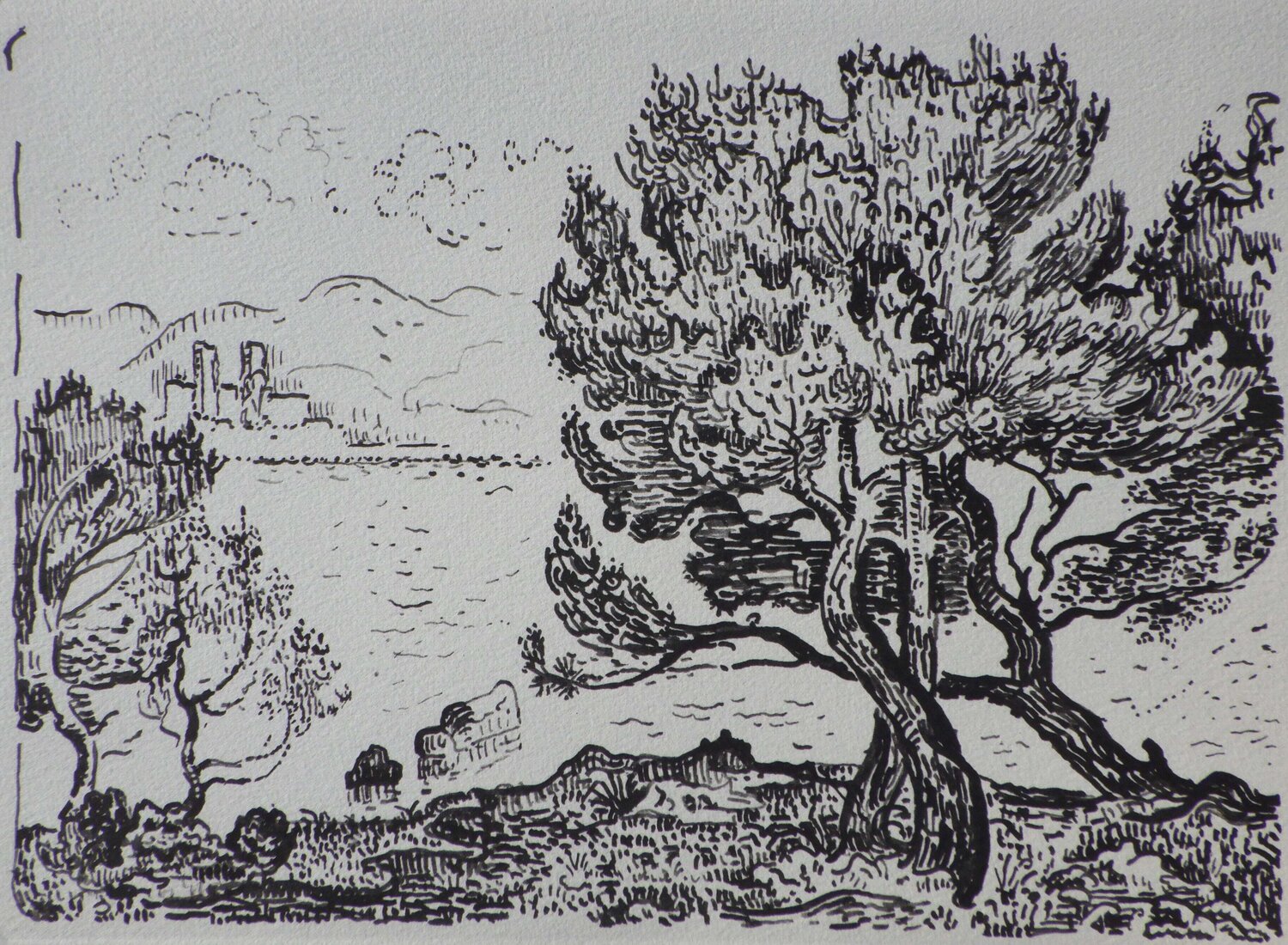 Baie de Antibe Paul Signac Stampa in vendita