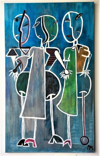 My persons  / Minhas pessoas par Patricia Mouzinho, Peinture en vente sur Singulart