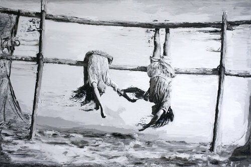 HANGING AROUND von Patrick Domo, Malerei kaufen auf Singulart