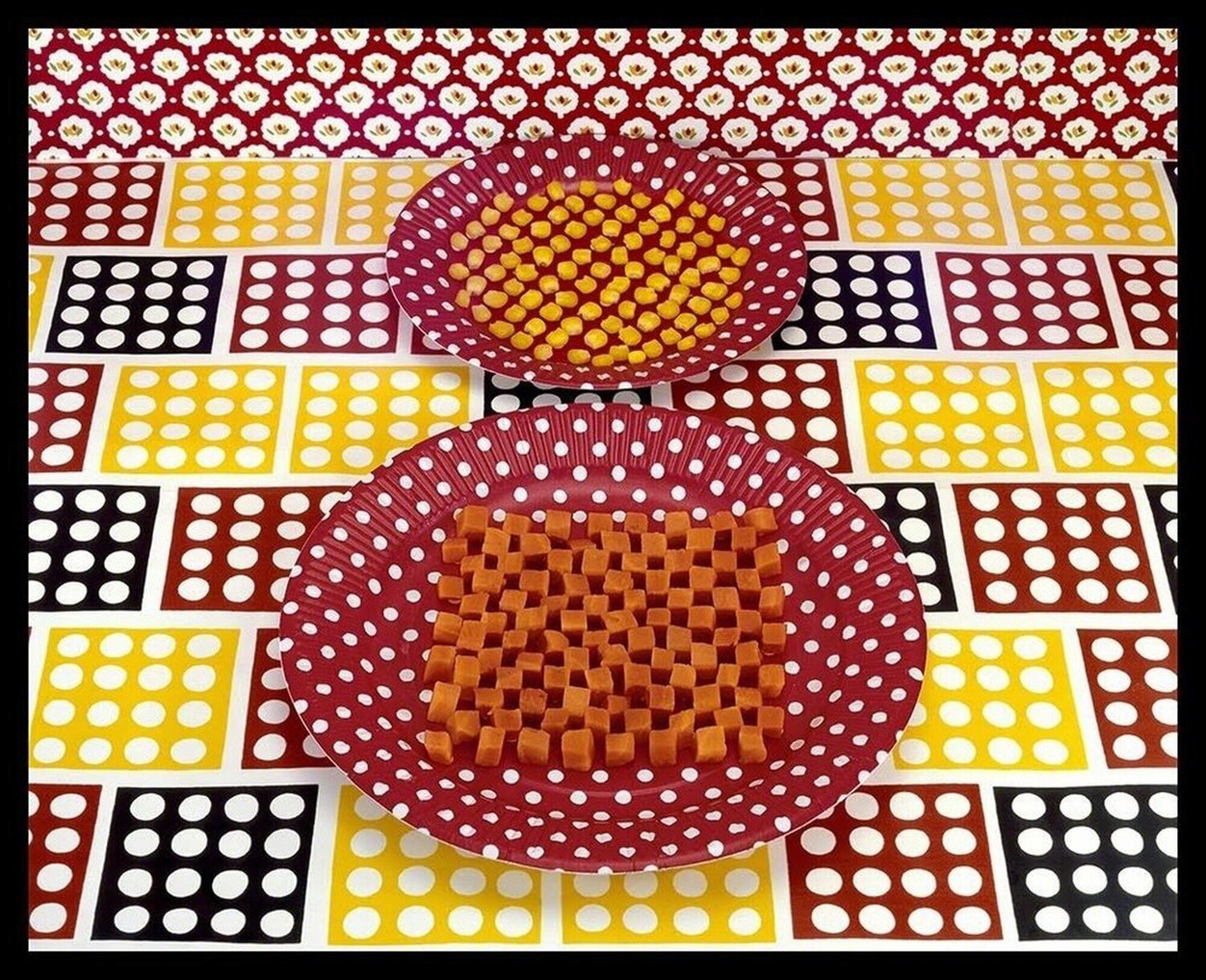 Cubed Carrots and Kernels of Corn Sandy Skoglund Fotografie zu verkaufen