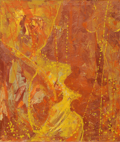 Freedom (Orange relationship) di Daria Bagrintseva, Pittura in vendita su Singulart