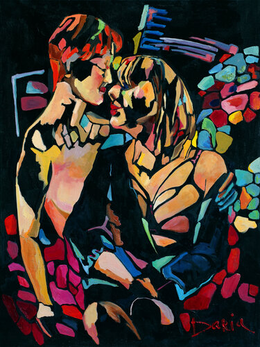 Whisper of Shades: Mosaic of Love van Daria Bagrintseva, Schilderij te koop op Singulart
