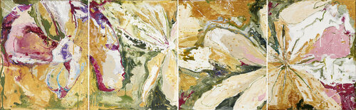 Spring in Florida (Quadriptych) von Daria Bagrintseva, Malerei kaufen auf Singulart