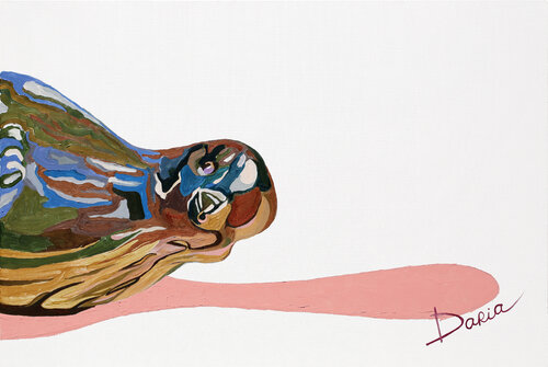 Beautiful Birds - Сurious de Daria Bagrintseva, Pintura a la venta en Singulart