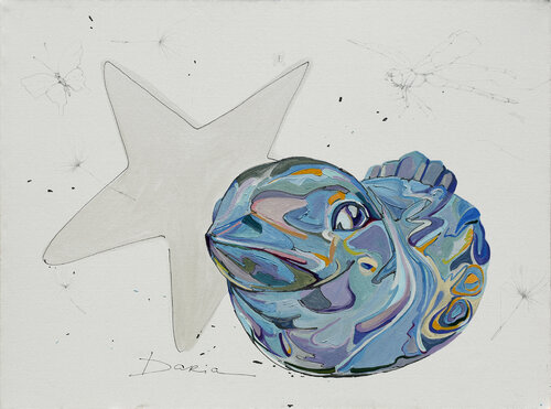 Beautiful Birds – Star de Daria Bagrintseva, Pintura a la venta en Singulart