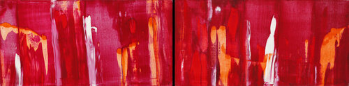 Raspberry evening, diptych von Daria Bagrintseva, Malerei kaufen auf Singulart