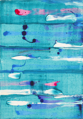 Turquoise abstract von Daria Bagrintseva, Malerei kaufen auf Singulart