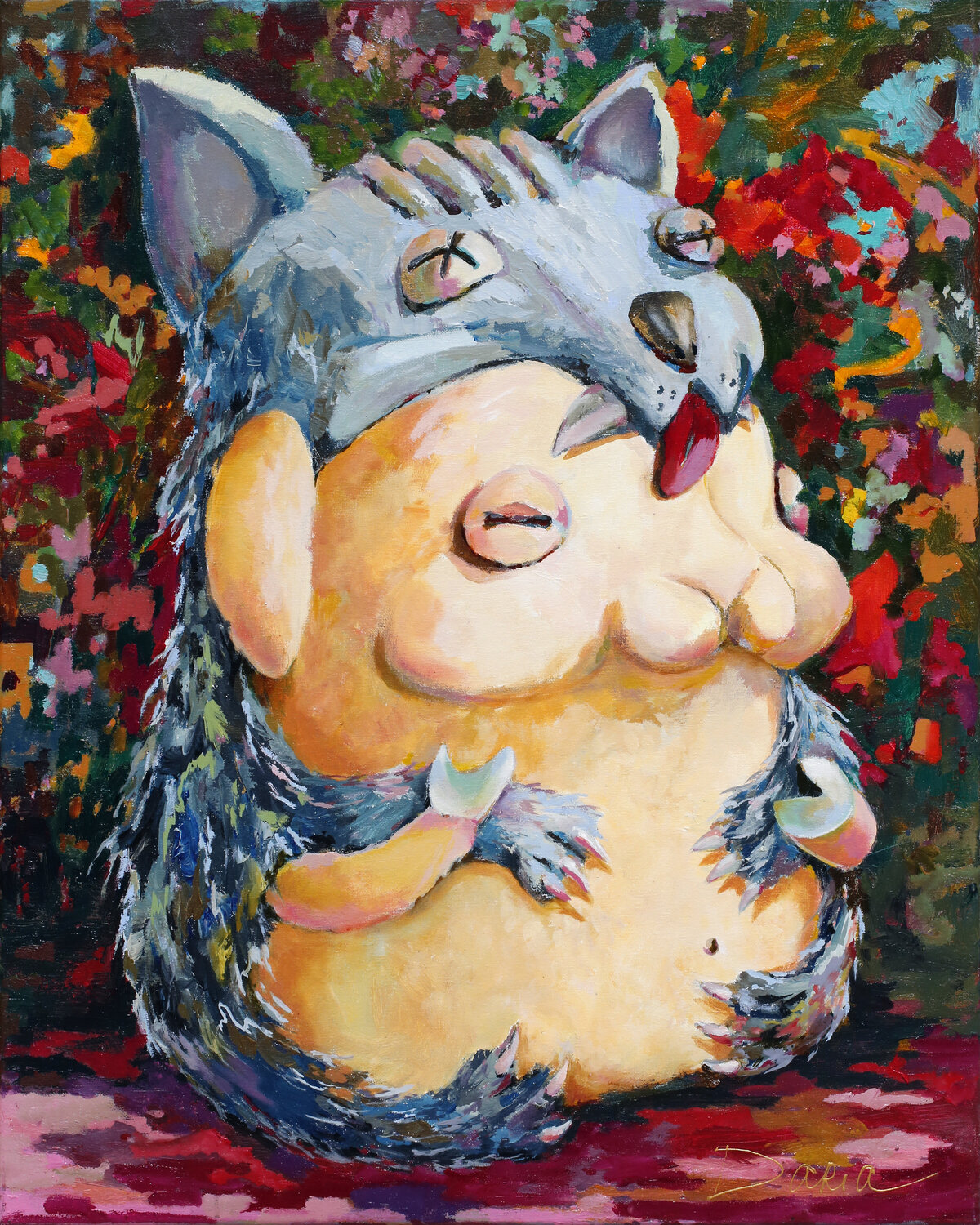 The Wolf's Bane door Daria Bagrintseva (2023) : Schilderij Olie op Canvas -  Singulart, image size:1200x1500