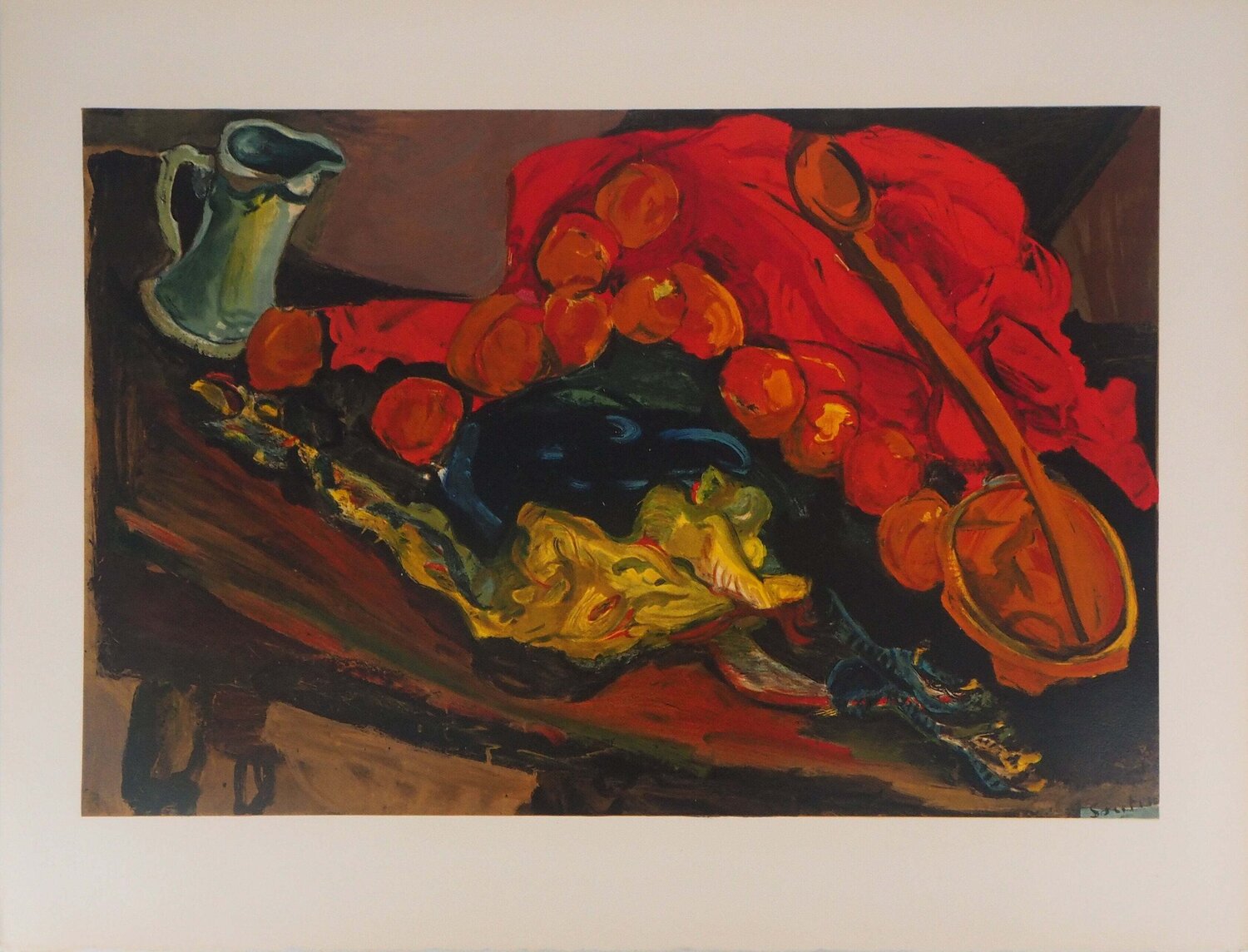 Nature morte à la dinde, Lithographie signée Chaïm Soutine Afdruk te koop