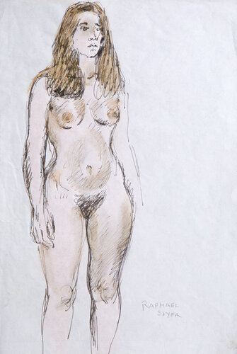 Nude Study I by Raphael Soyer, 종이 for Sale on Singulart