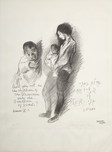 Woman and Child by Raphael Soyer, 종이 for Sale on Singulart