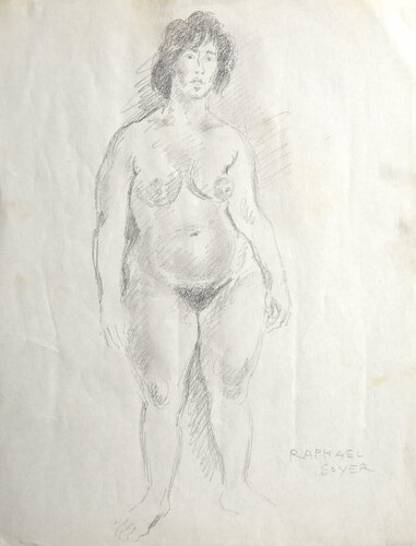 Nude Study II by Raphael Soyer, 종이 for Sale on Singulart