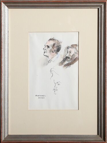 Portrait Study (4) by Raphael Soyer, 종이 for Sale on Singulart