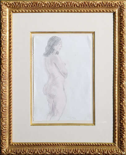 Standing Nude Woman (26) van Raphael Soyer, Werk op papier te koop op Singulart