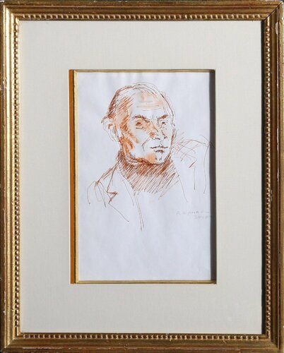 Portrait of a Man (24) by Raphael Soyer, Work on Paper for Sale on Singulart