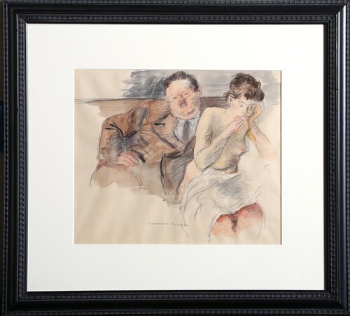 One for the Money by Raphael Soyer, Work on Paper for Sale on Singulart