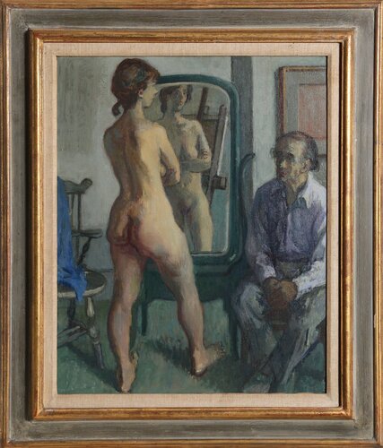 H.G. (Harry Gottlieb) with Standing Nude by Moses Soyer, Painting for Sale on Singulart