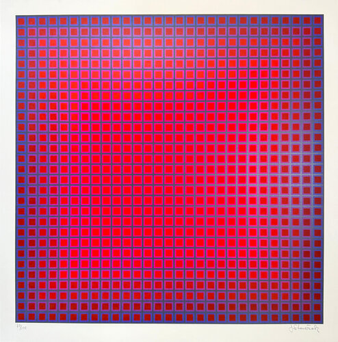 Compounded Red de Julian Stanczak, Impresión a la venta en Singulart