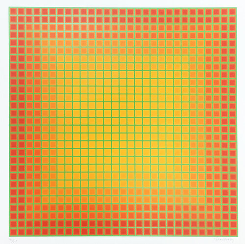Let It Be Orange de Julian Stanczak, Impresión a la venta en Singulart