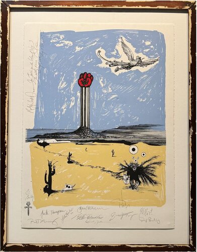 "HST Memorial" Jann Wenner's Personal Copy di Ralph Steadman, Stampa in vendita su Singulart