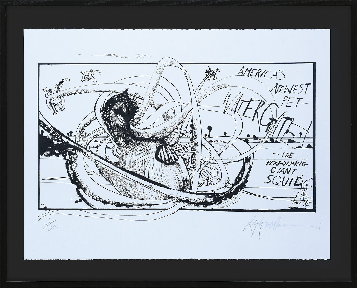America’s Newest Pet - Watergate Ralph Steadman Print for sale