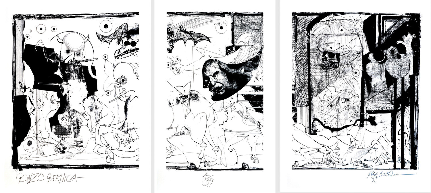 Gonzo Guernica Ralph Steadman Print for sale