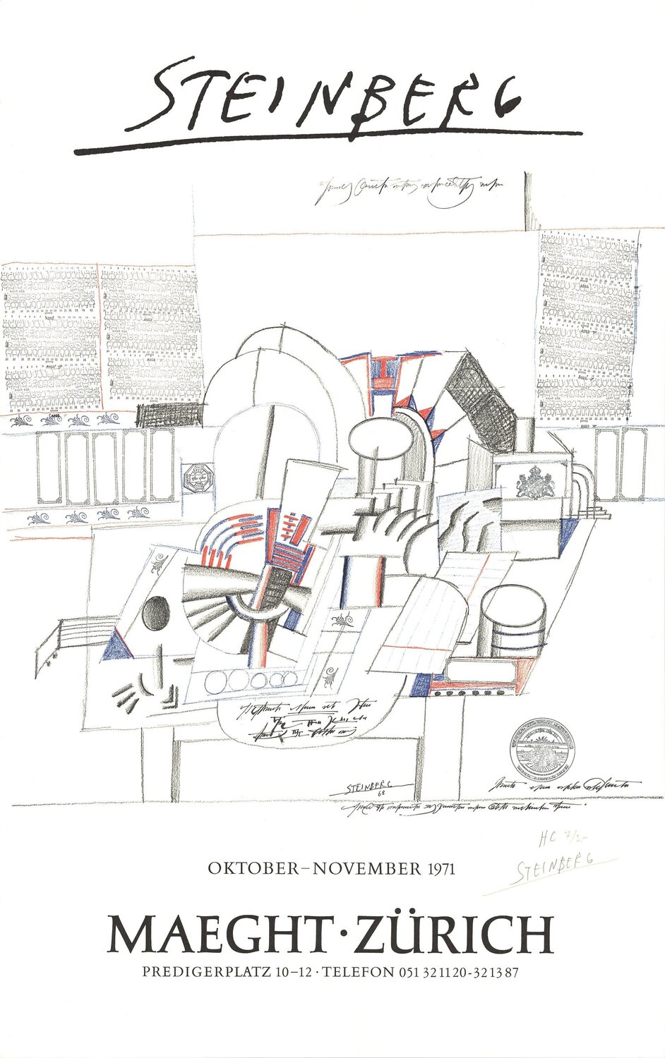 Maeght Zurich Saul Steinberg Stampa in vendita