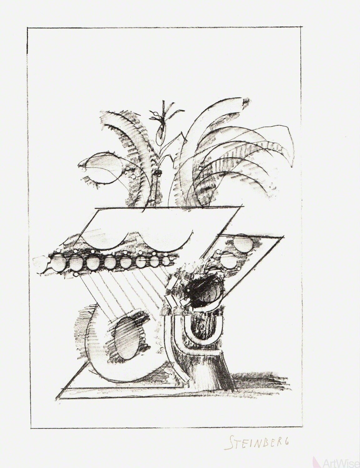 Illustration IV from "All Except You" Saul Steinberg Stampa in vendita