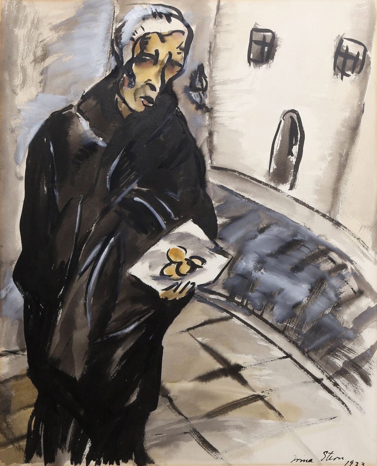 Woman in Street Irma Stern Werk auf Papier zu verkaufen
